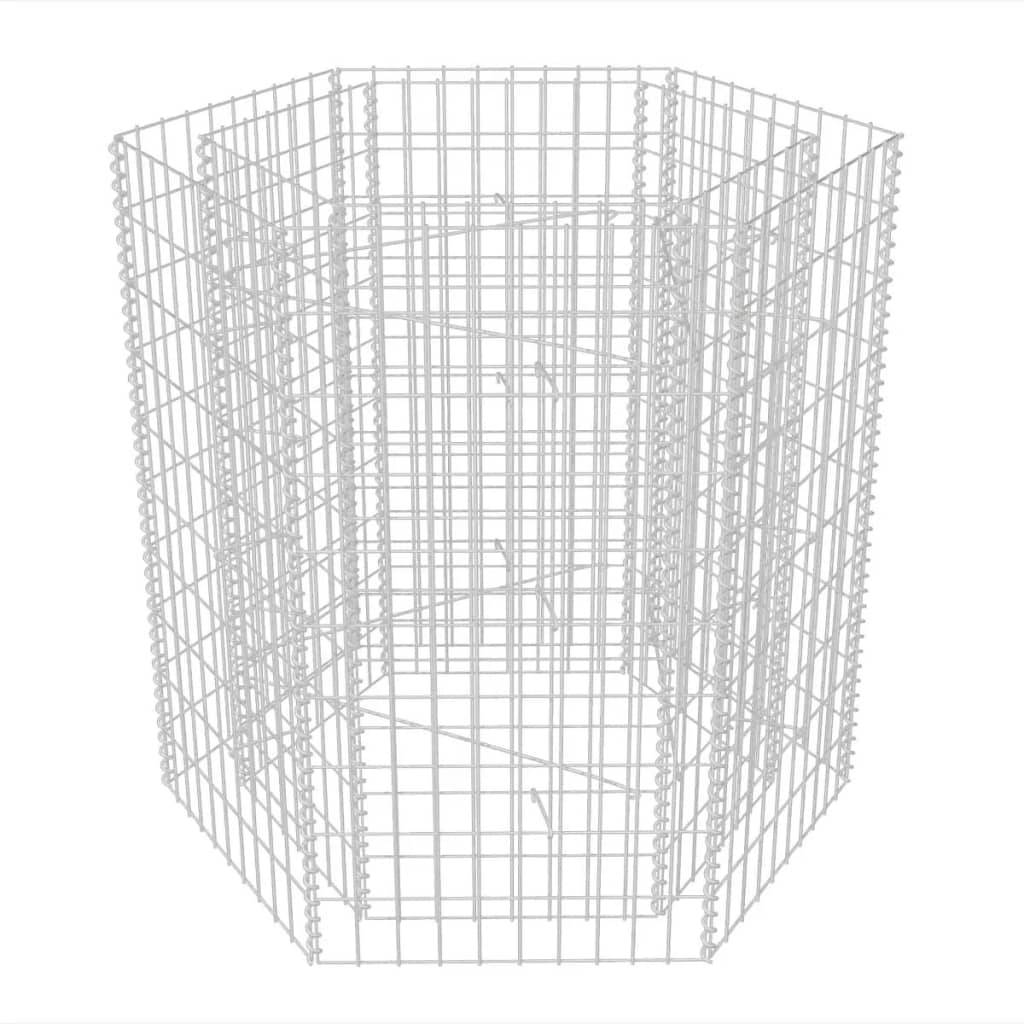 Helloshop26 - Jardinière lit surélevé plantes fleurs jardin à gabion he x agonale 100 x 90 x 100 cm - Imagen 1