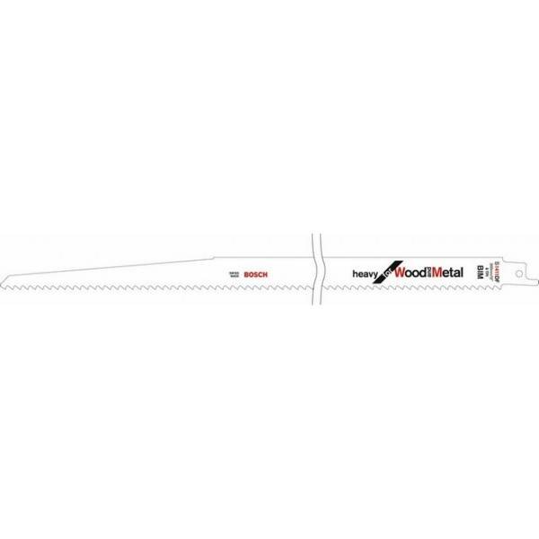 Bosch Professional - Carte de 5 Lames Bois et Métal BOSCH S1411DF Bi-Métal - L. 300 mm - 2608654763