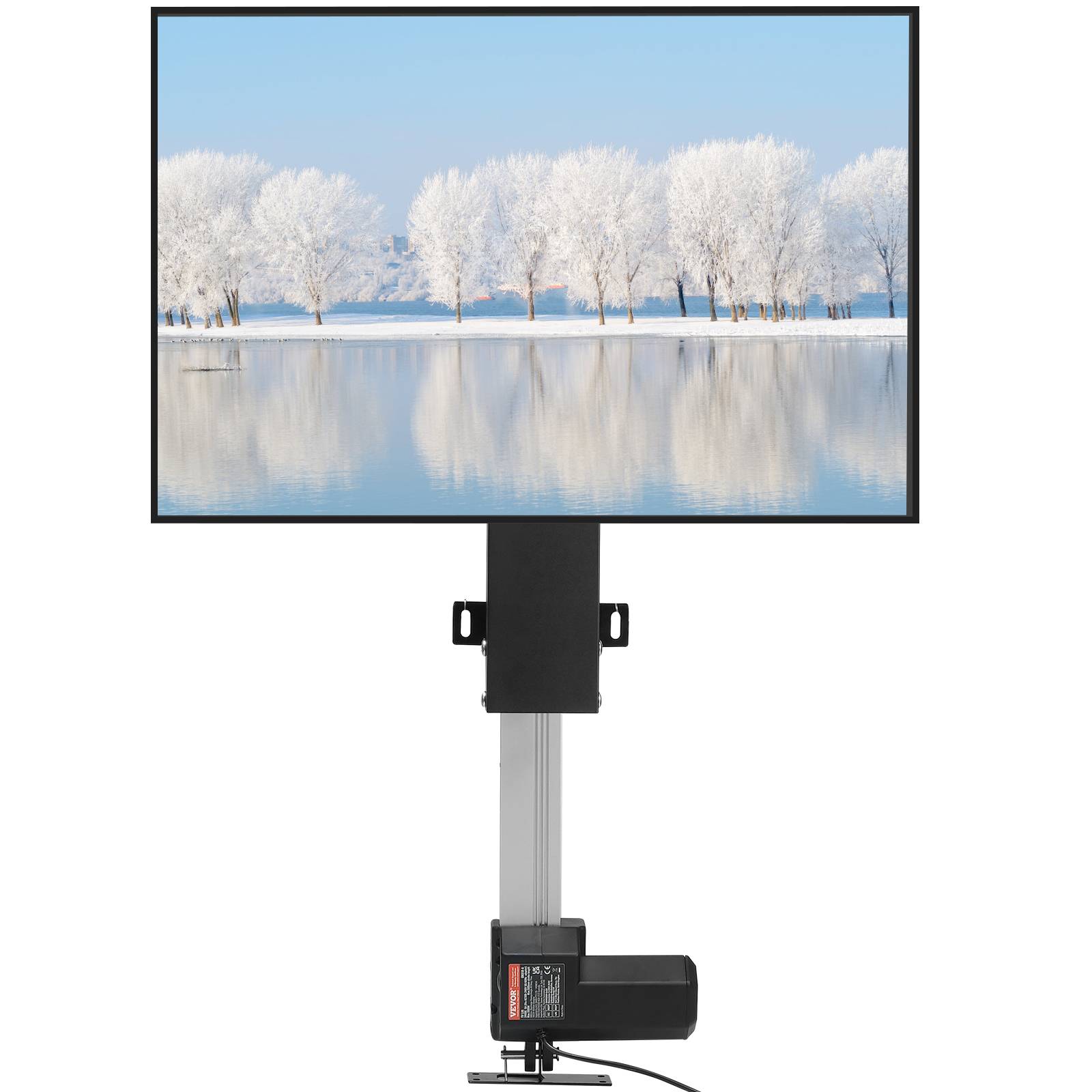 VEVOR Support mural TV motorisé, écrans 28-32". Charge 60kg, hauteur réglable 77.4-127.4cm. - Image 1