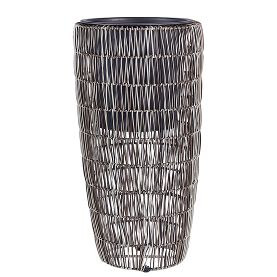 Cache-pot d'extérieur Polyrotin Marron CHELONE - Beliani - Image 4