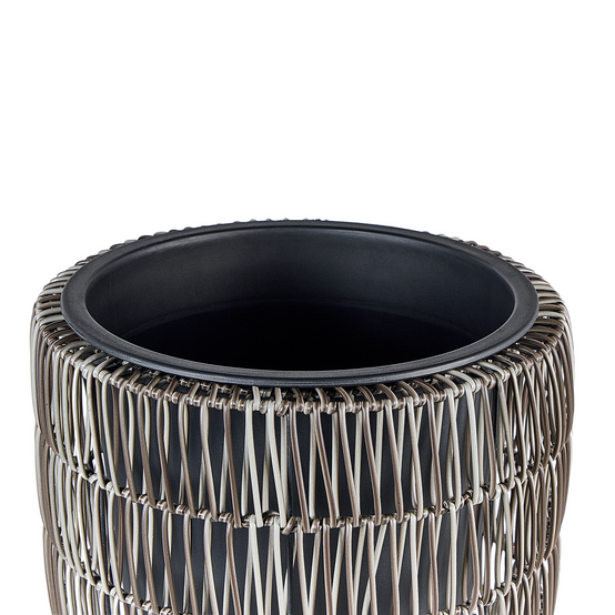 Cache-pot d'extérieur Polyrotin Marron CHELONE - Beliani - Image 8
