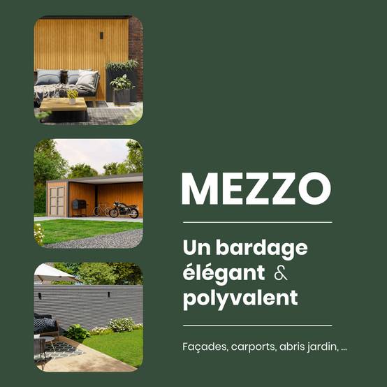 Kit Bardage Composite MEZZO Earl grey - Superficie : 5m² - Dimension des lames : 220x17,8x2,3 cm - Aspect mat - Image 9