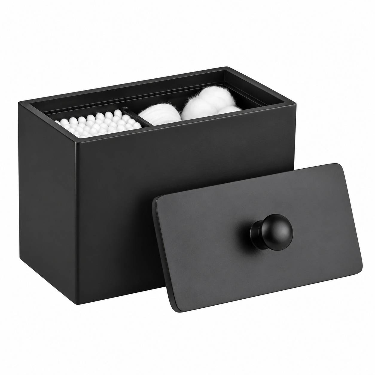 Boîte de Rangement Résistant avec Couvercle et Deux Compartiments pour Salle de Bain Maquillage - Image 1