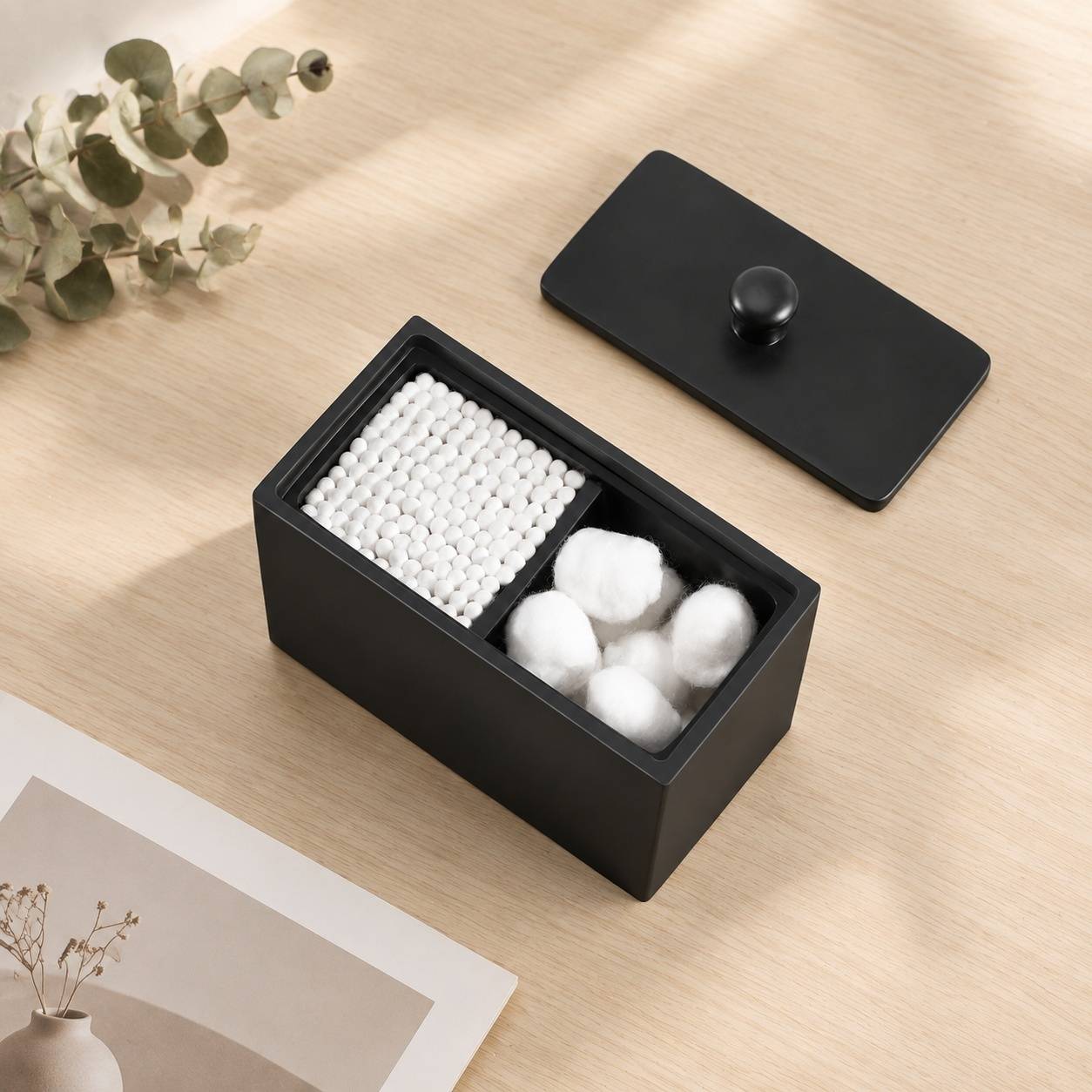 Boîte de Rangement Résistant avec Couvercle et Deux Compartiments pour Salle de Bain Maquillage - Image 2