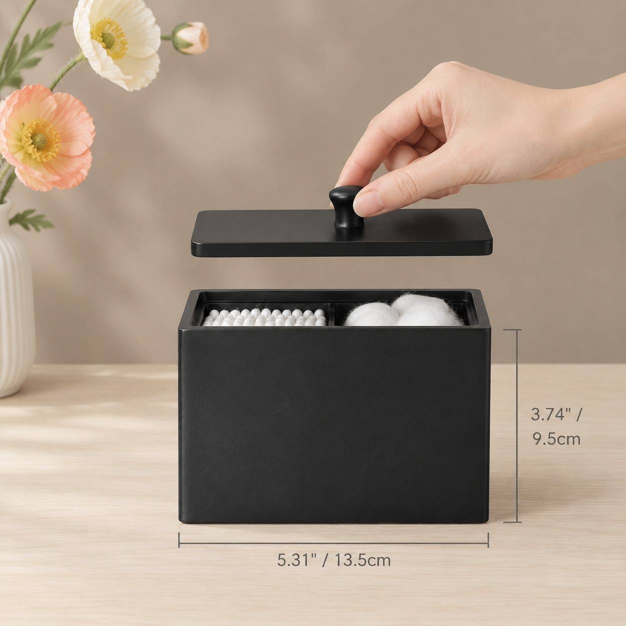 Boîte de Rangement Résistant avec Couvercle et Deux Compartiments pour Salle de Bain Maquillage - Image 5