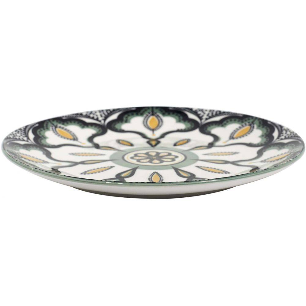 The Home Deco Factory - Assiettes en porcelaine décorée Mandala (Lot de 6) Assiettes plates - 19 cm - Imagen 3