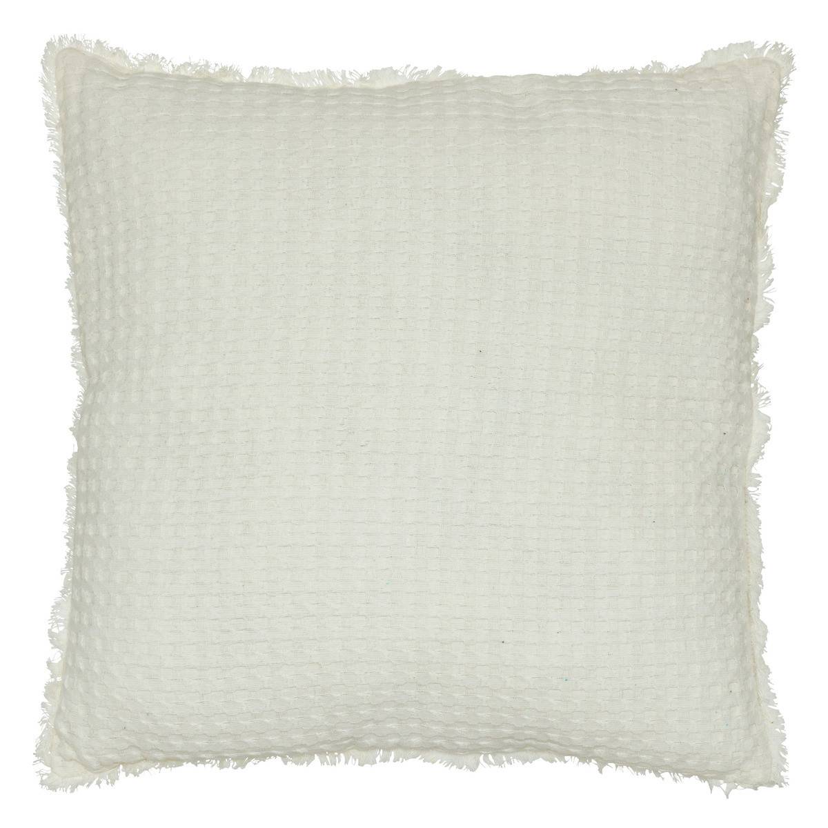 Coussin décoratif Blanc nid d'abeille 45 x 45 cm - Imagen 1