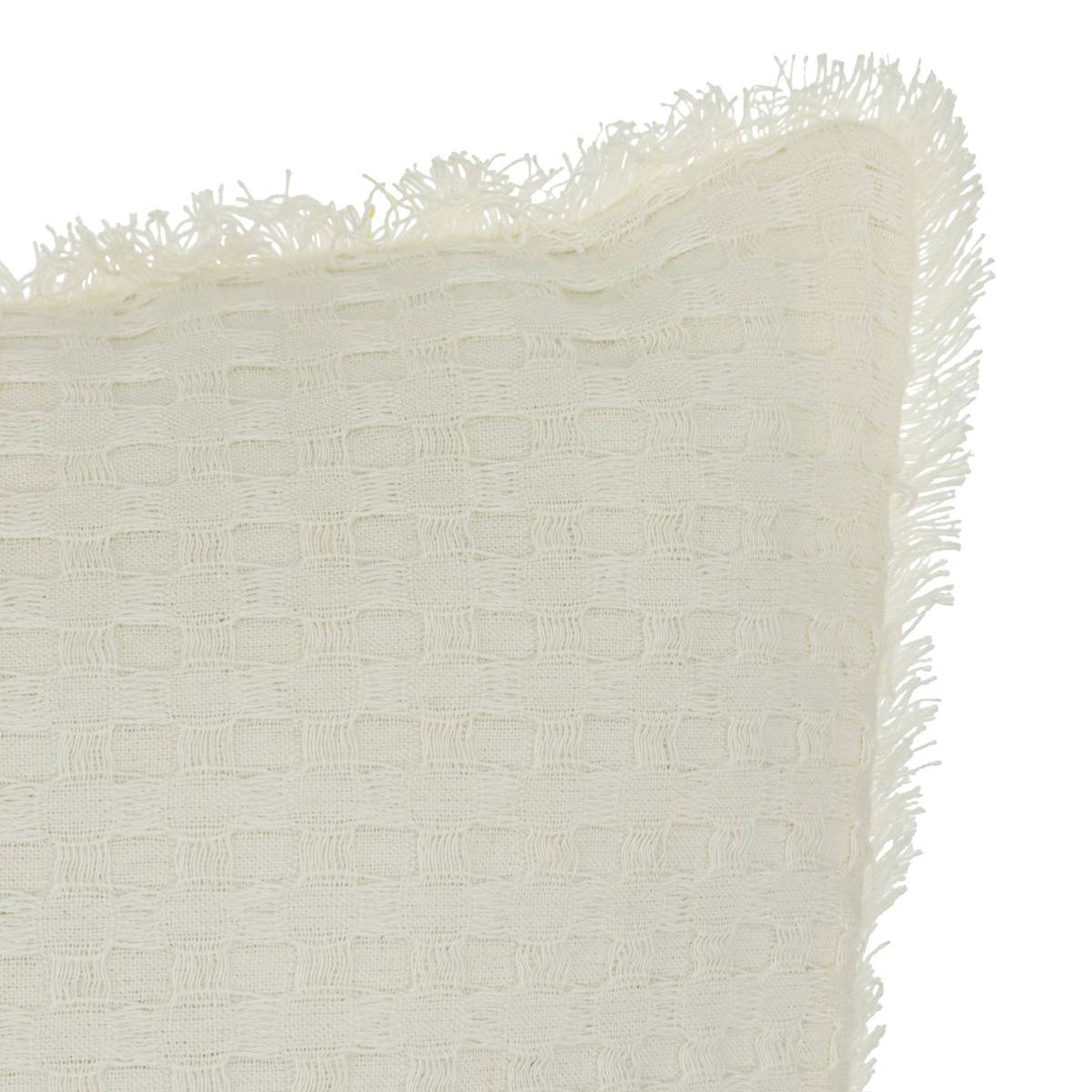 Atmosphera - Coussin nid d'abeille "Widdy" 45x45cm blanc ivoire - Atmosphera Créateur d'intérieur - Imagen 2