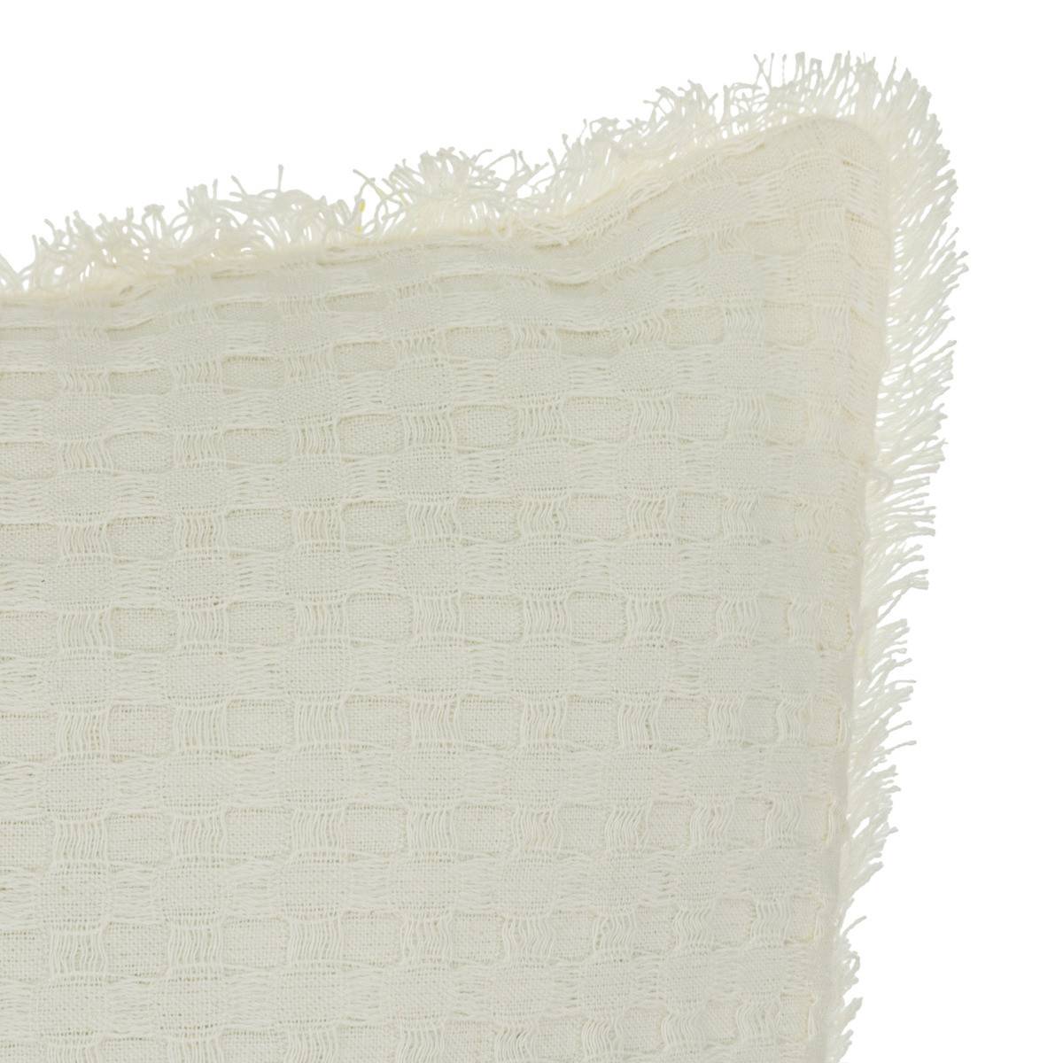Coussin décoratif Blanc nid d'abeille 45 x 45 cm - Imagen 2