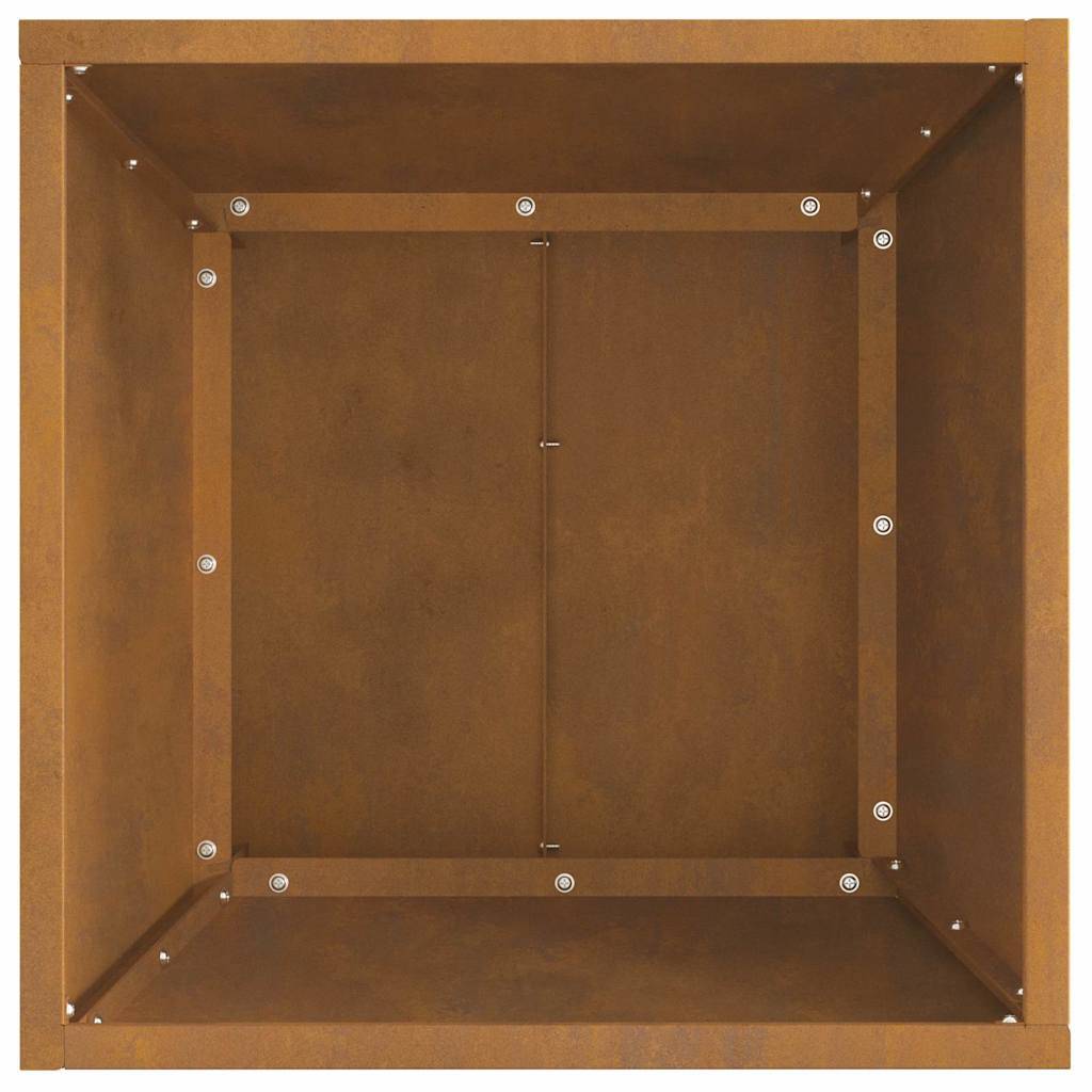ComfortXL - Brasero Carré de Jardin en Acier Foyer Extérieur pour Terrasse Marron 40x40 cm – ComfortXL Outdoor Living - Image 7