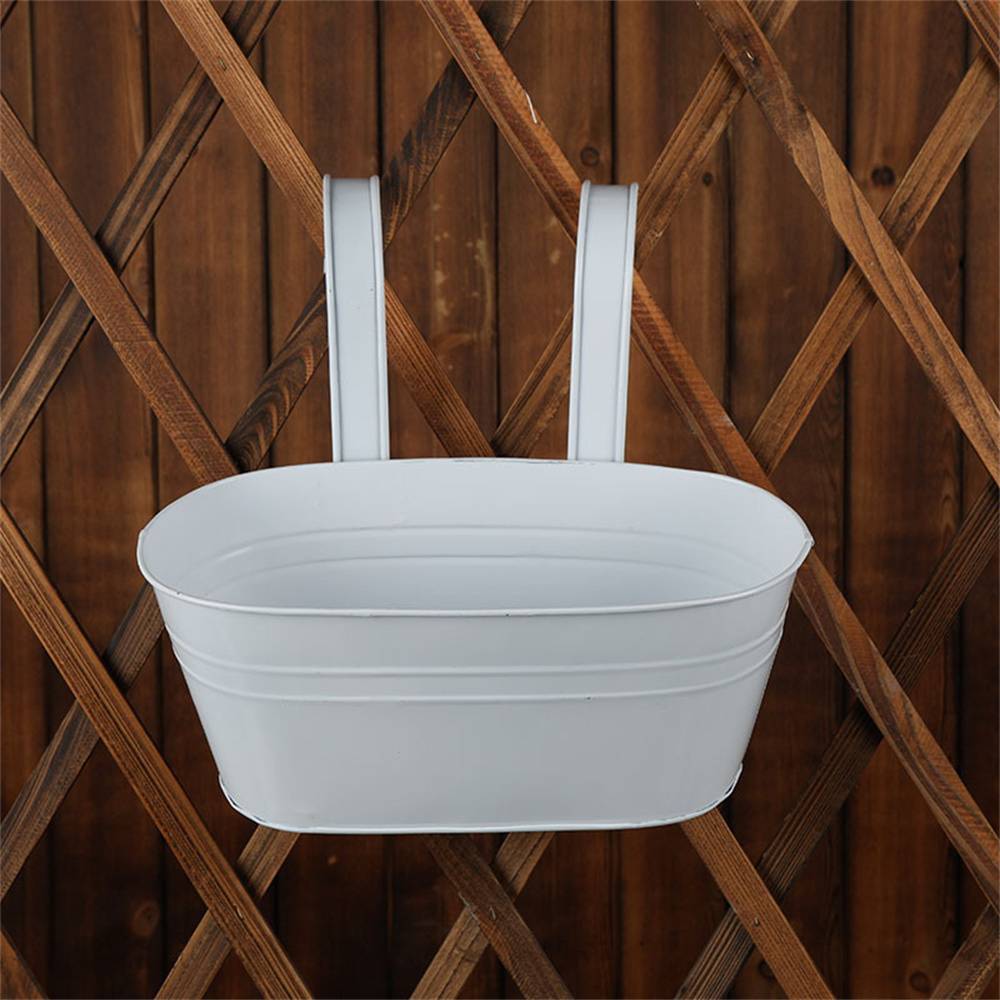 Pot suspendu en tôle démontable, blanc, MCBOSON - Image 1