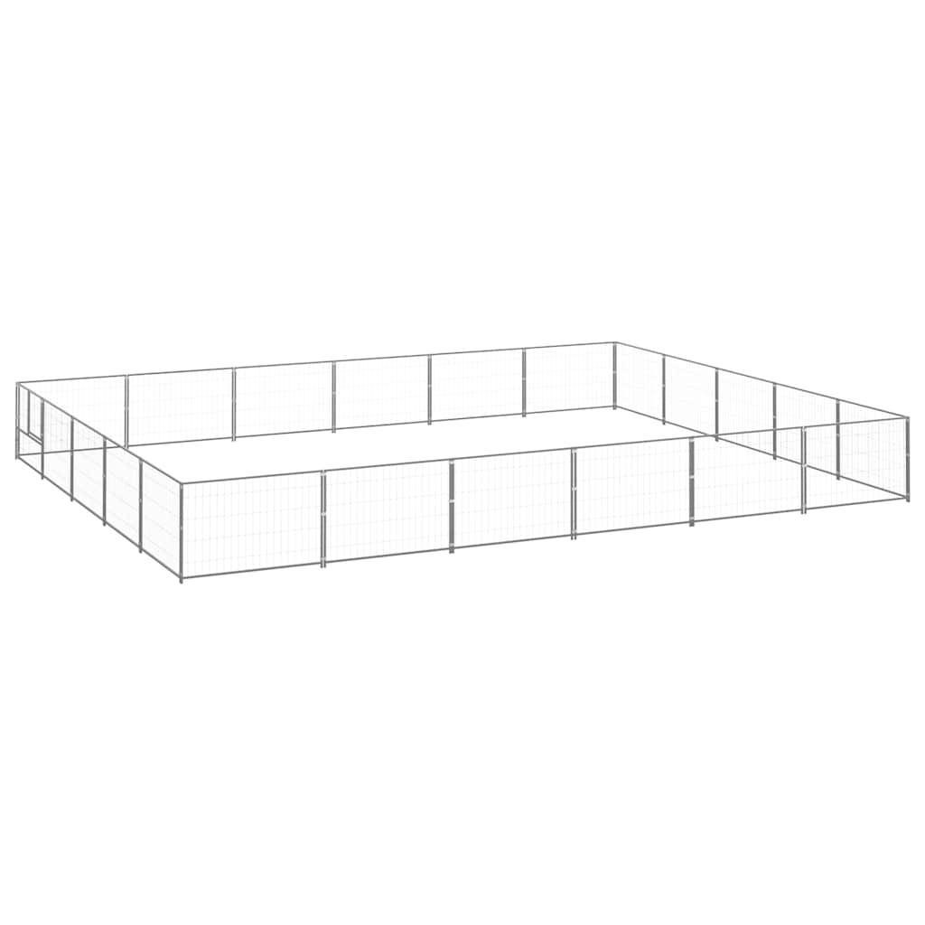 Vidaxl - Chenil Argenté 30 m² Acier vidaXL 3082164 - Imagen 2