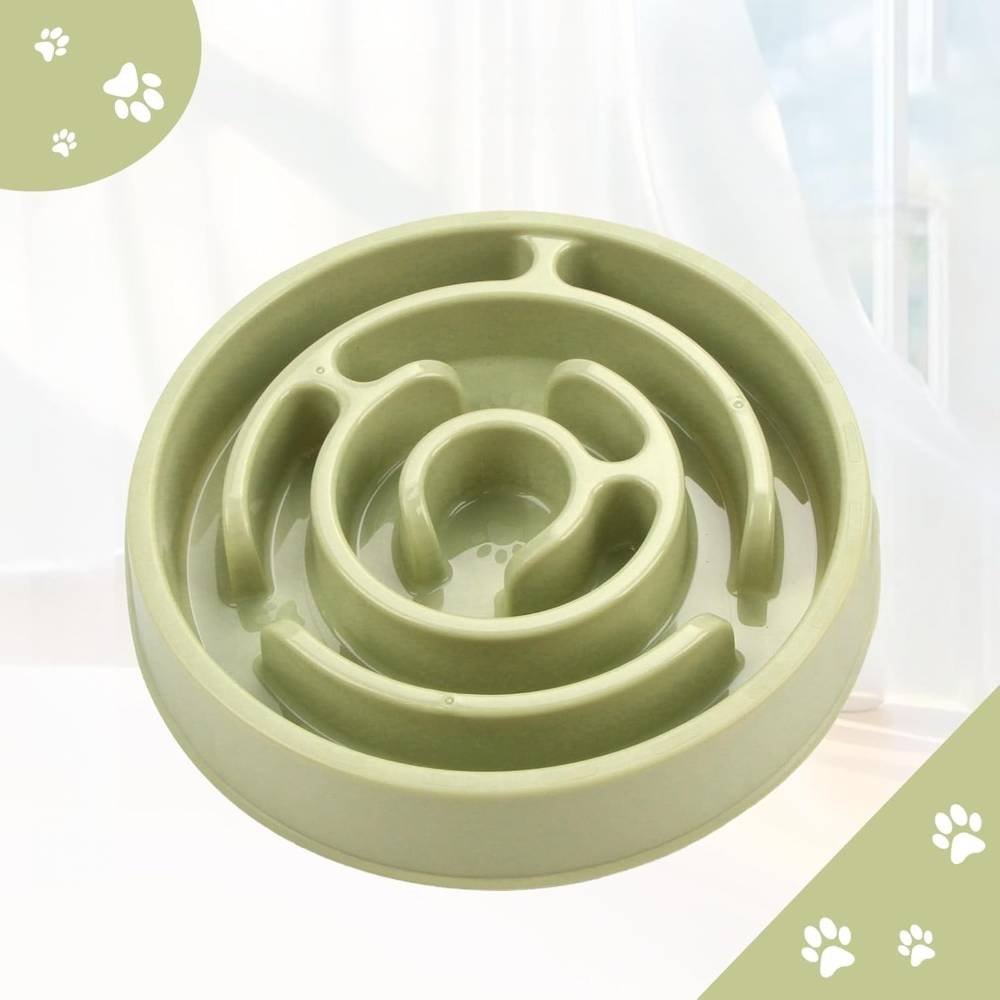 Mangeoire anti glouton pour chien et chat vert - IntiMeg - Image 4