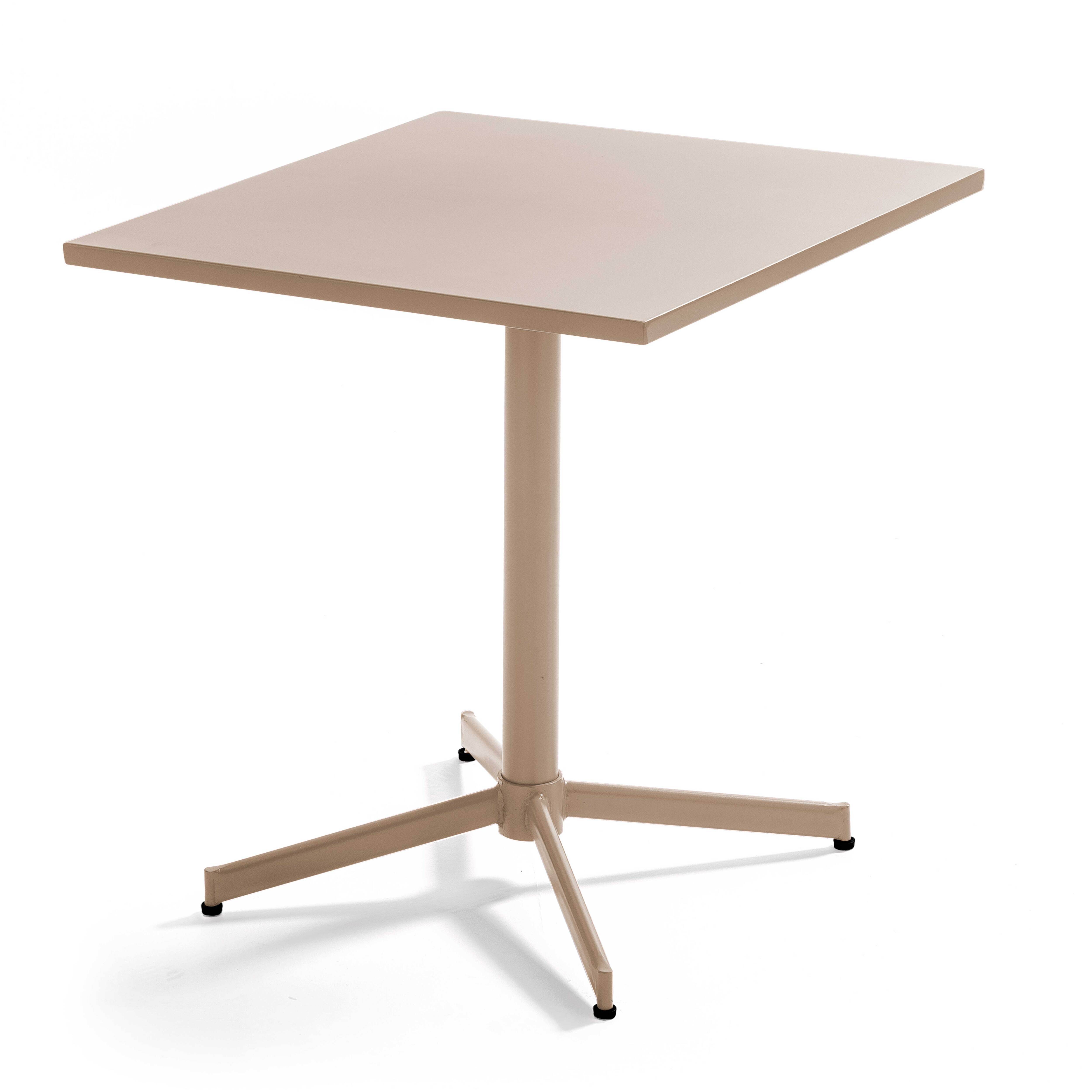 Oviala - Table de jardin carrée bistro inclinable en acier taupe Palavas - Oviala - Imagen 1