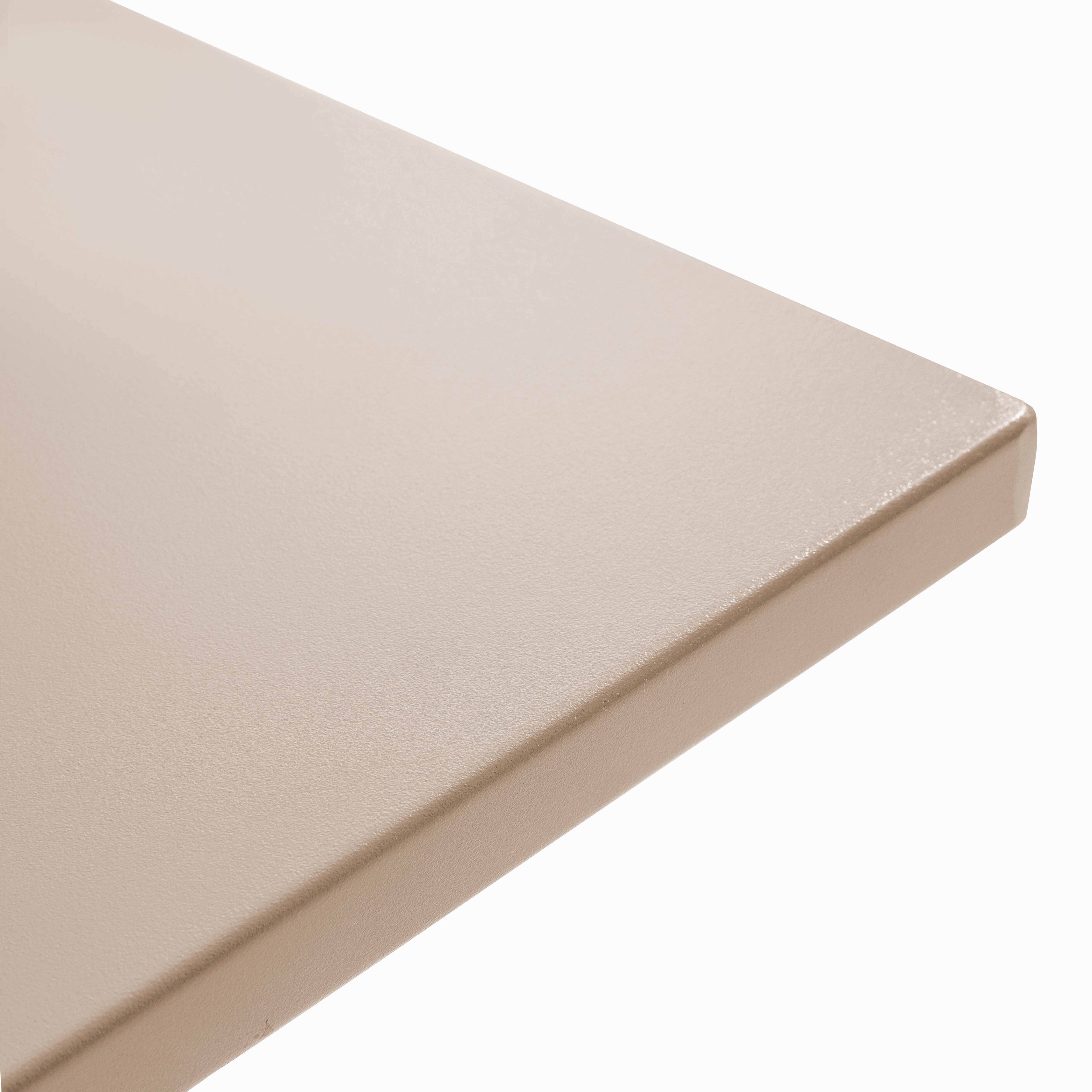Oviala - Table de jardin carrée bistro inclinable en acier taupe Palavas - Oviala - Imagen 6