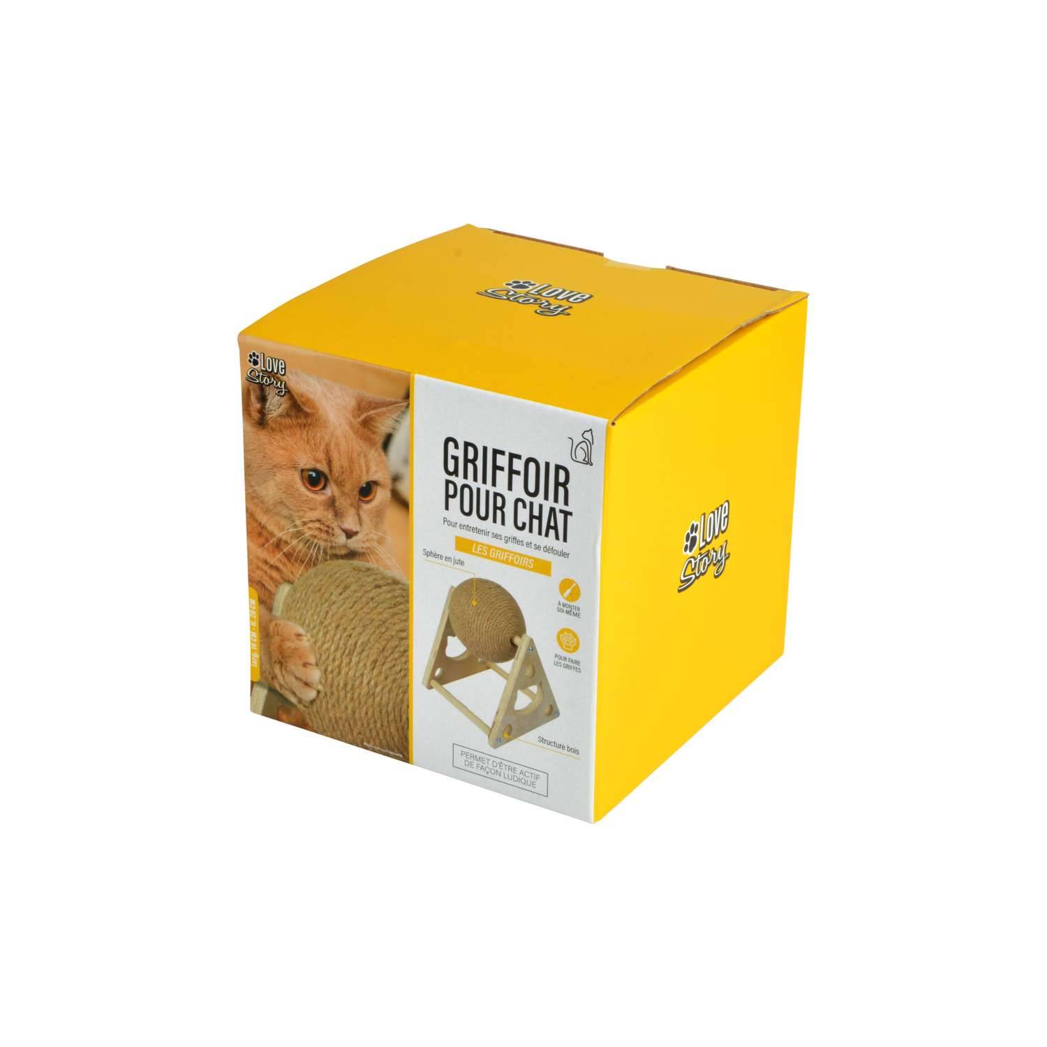 Love Story - Griffoir pour chat Malo avec boule rotative - Beige - Love Story - Imagen 2