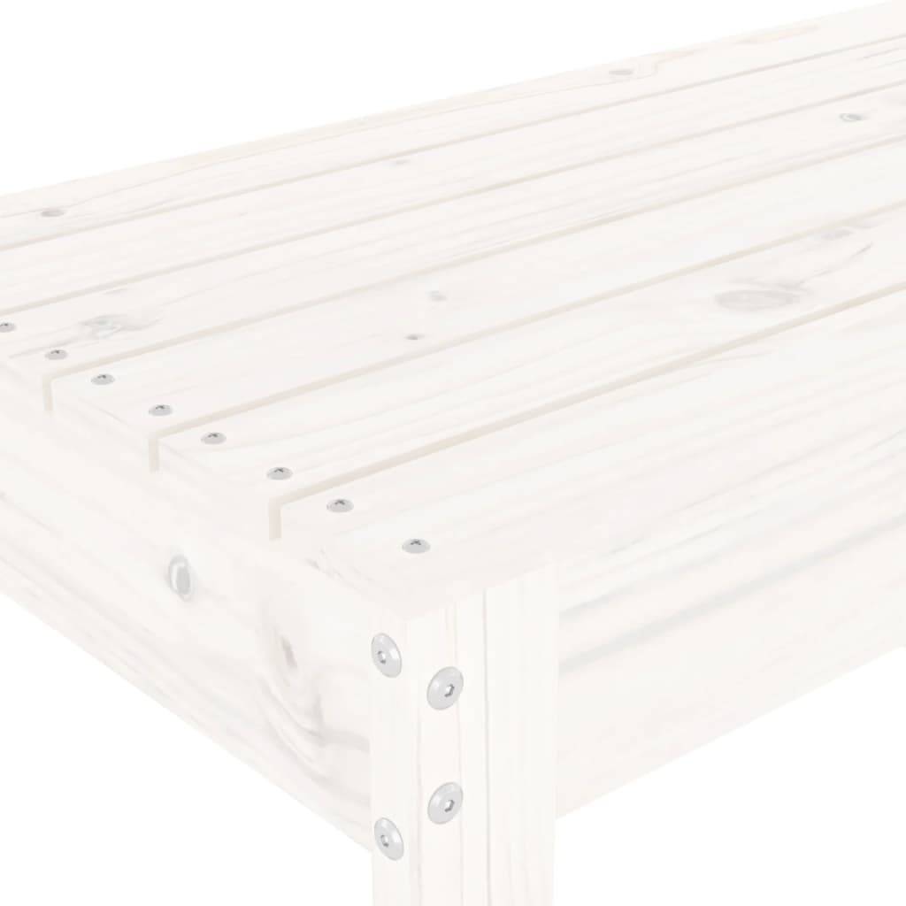 Maison Chic - Banc de jardin - Banc d'extérieur - Banquette blanc 110x38x45 cm bois massif de pin - Imagen 6