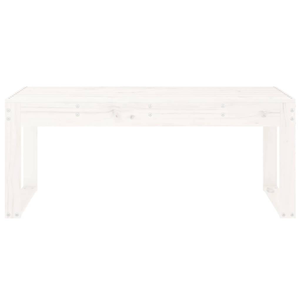 Maison Chic - Banc de jardin - Banc d'extérieur - Banquette blanc 110x38x45 cm bois massif de pin - Imagen 3