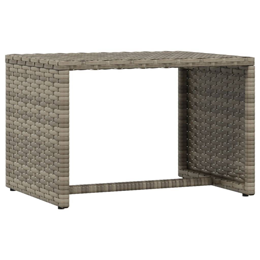 Helloshop26 - Transat chaise longue bain de soleil avec table résine tressée gris - Imagen 5
