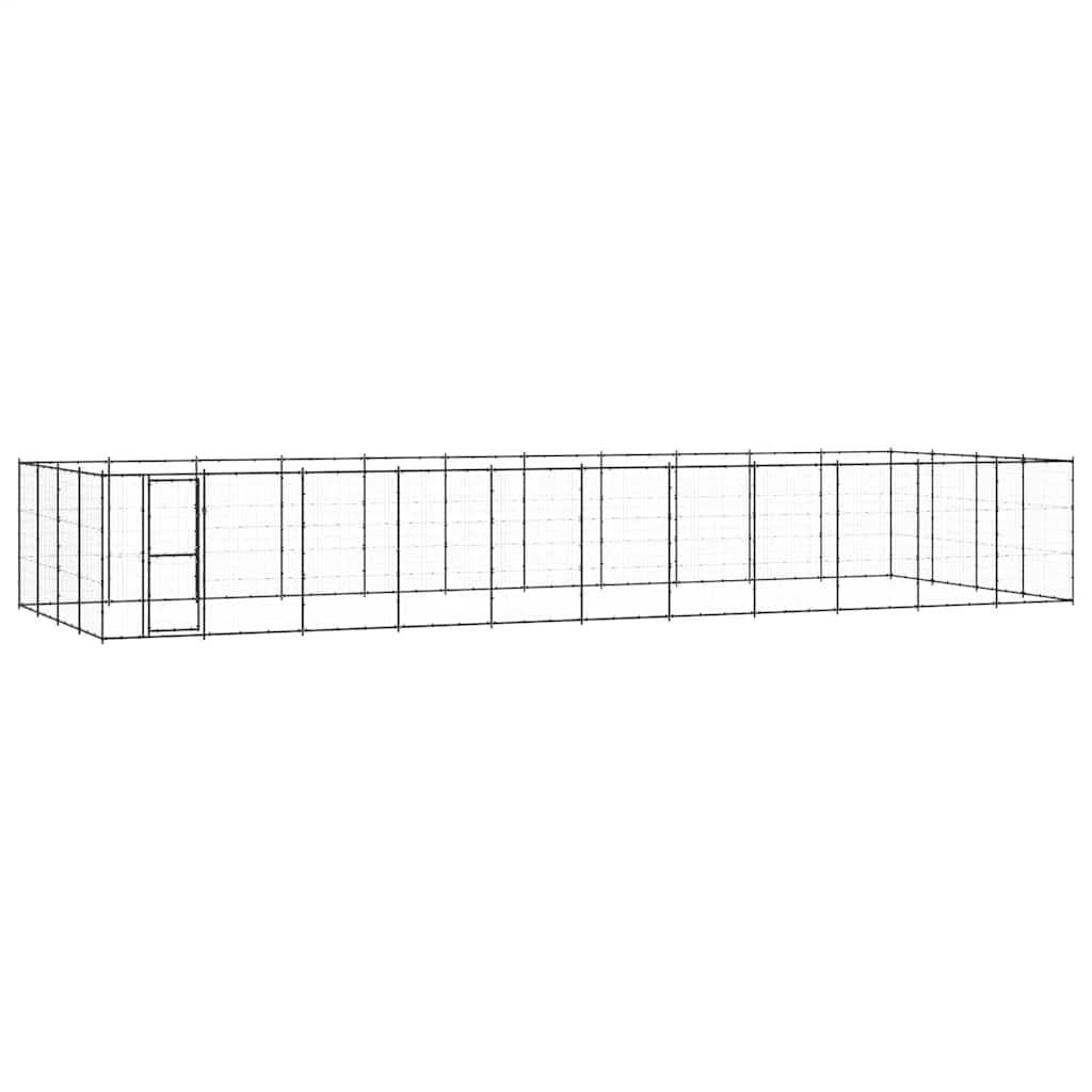 Vidaxl - Chenil d'extérieur pour chiens Acier 53,24 m² vidaXL 3082317 - Imagen 2