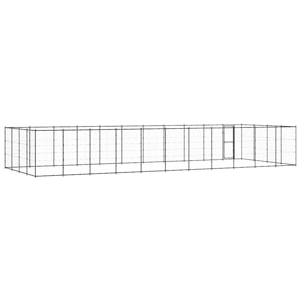 Vidaxl - Chenil d'extérieur pour chiens Acier 53,24 m² vidaXL 3082317 - Imagen 7