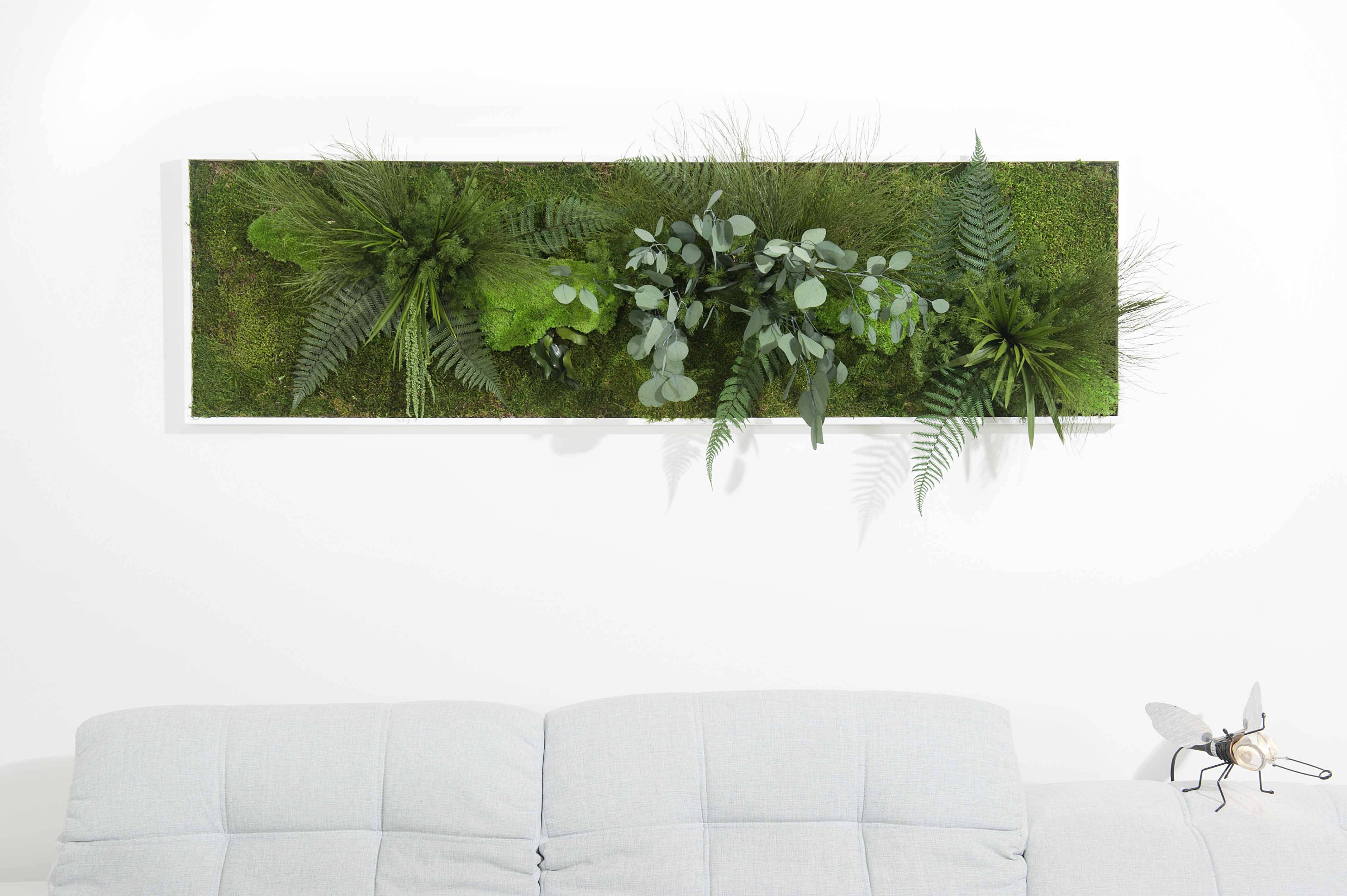 Tableau Végétal Stabilisé Midori - Tableau Végétal - Décoration d'Intérieur - 140*40 cm - Image 1