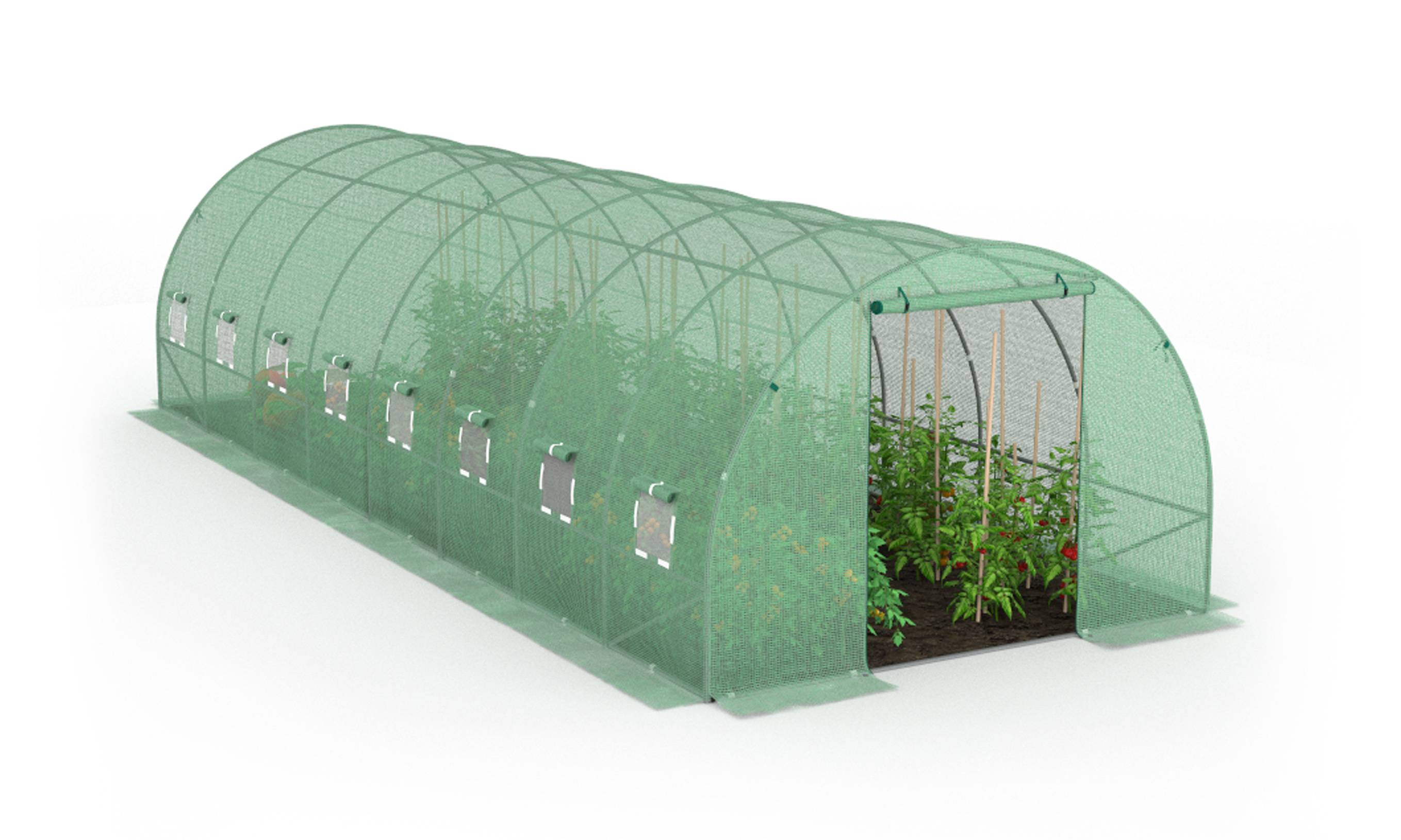 Serre tunnel de jardin - 24 m² en polyéthylène Renforcée - TERRE JARDIN - Image 2
