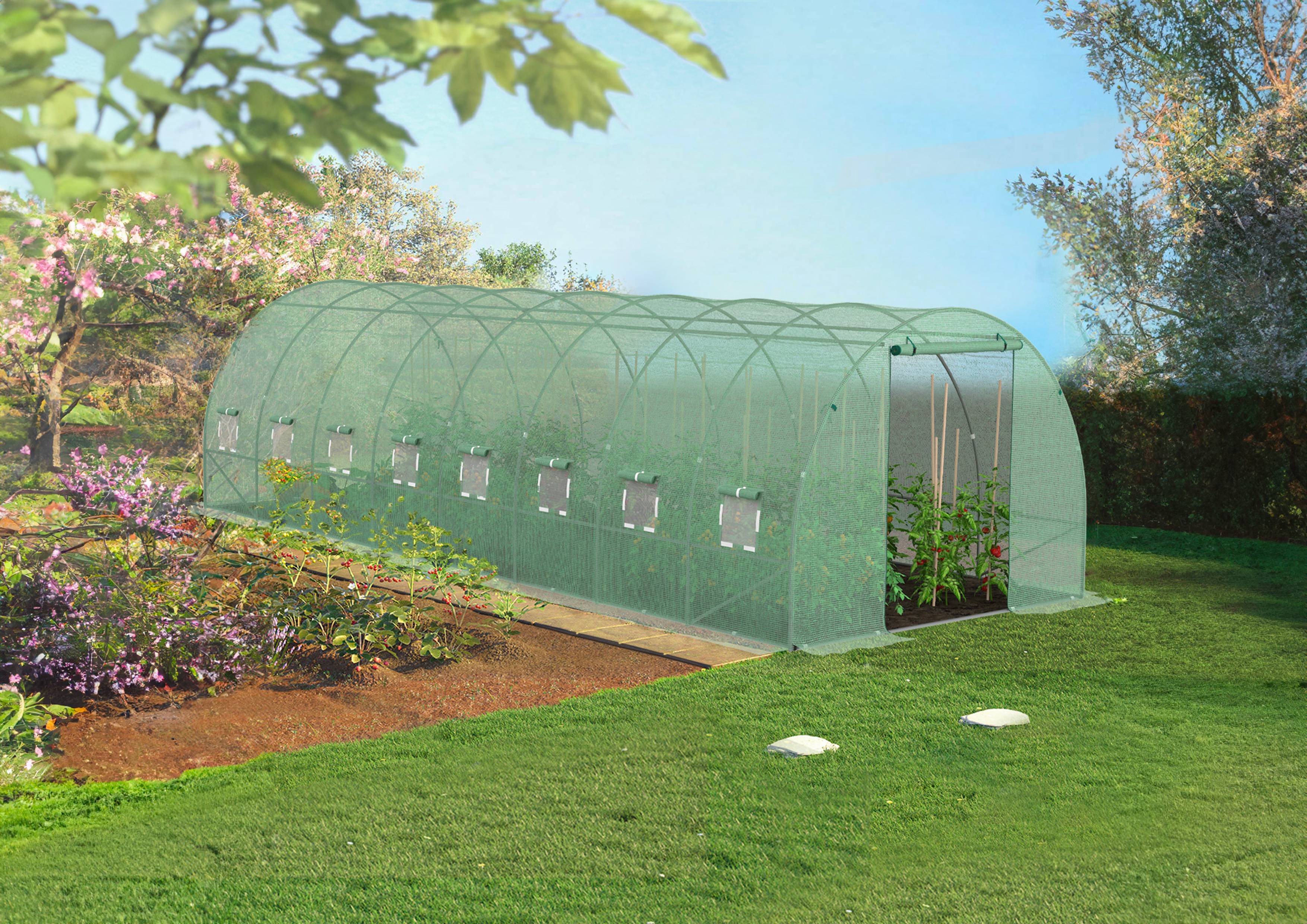 Serre tunnel de jardin - 24 m² en polyéthylène Renforcée - TERRE JARDIN - Image 4