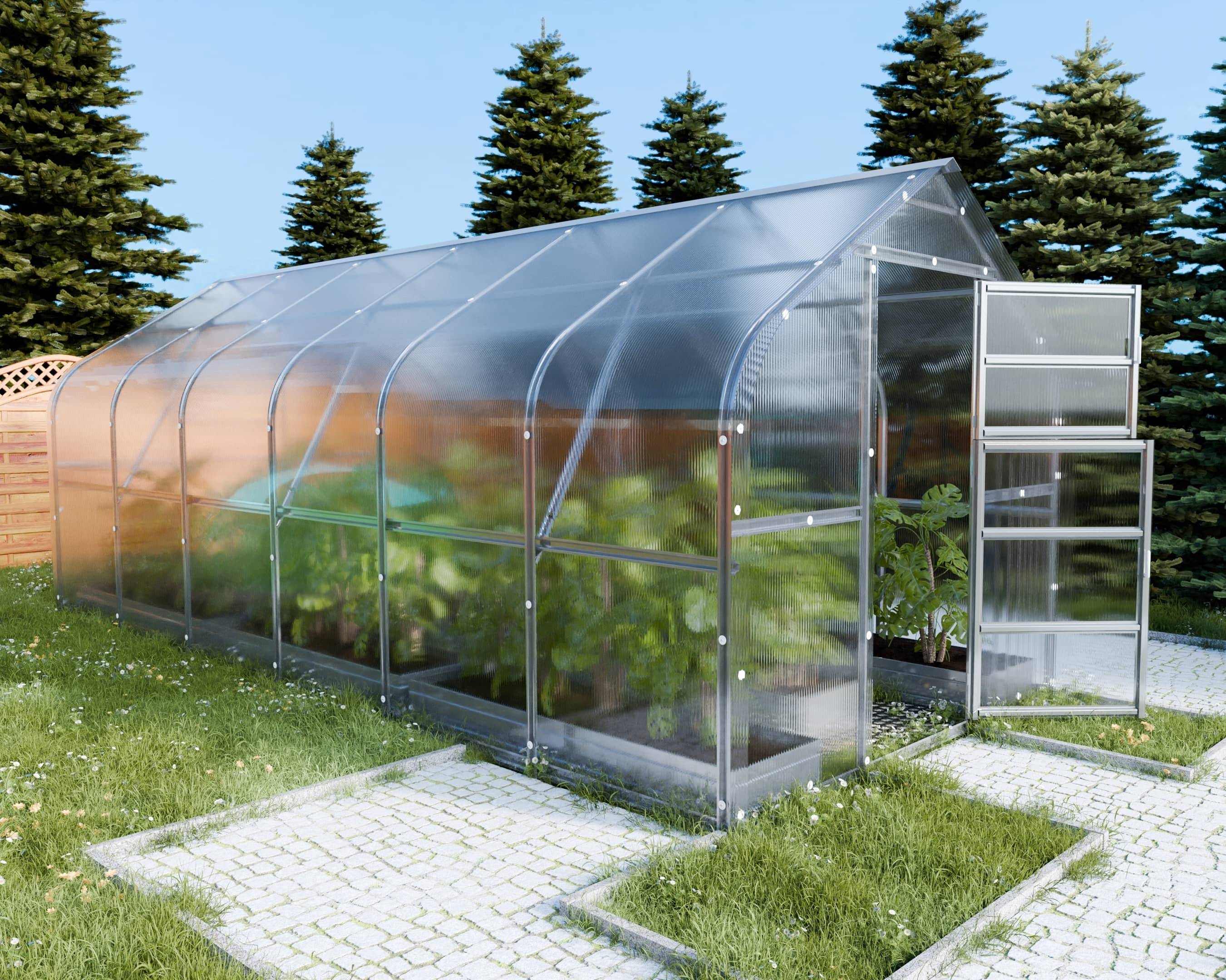 KLASIKA GREENHOUSES - Serre KLASIKA*DROP 15m2, 2,5m x 6m, 6 mm avec revêtement en polycarbonate - Image 2