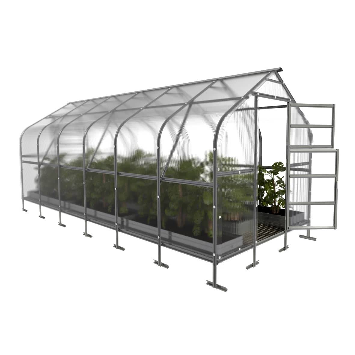 KLASIKA GREENHOUSES - Serre KLASIKA*DROP 15m2, 2,5m x 6m, 6 mm avec revêtement en polycarbonate - Image 5