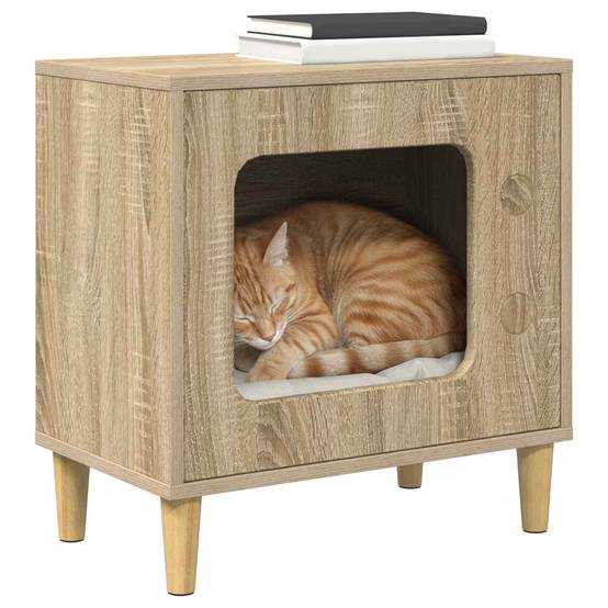 Niche Chat Haute Bois Sonoma Repos Brun 52cm pour Chat Naturel Doux - ComfortXL Outdoor Living - Image 3