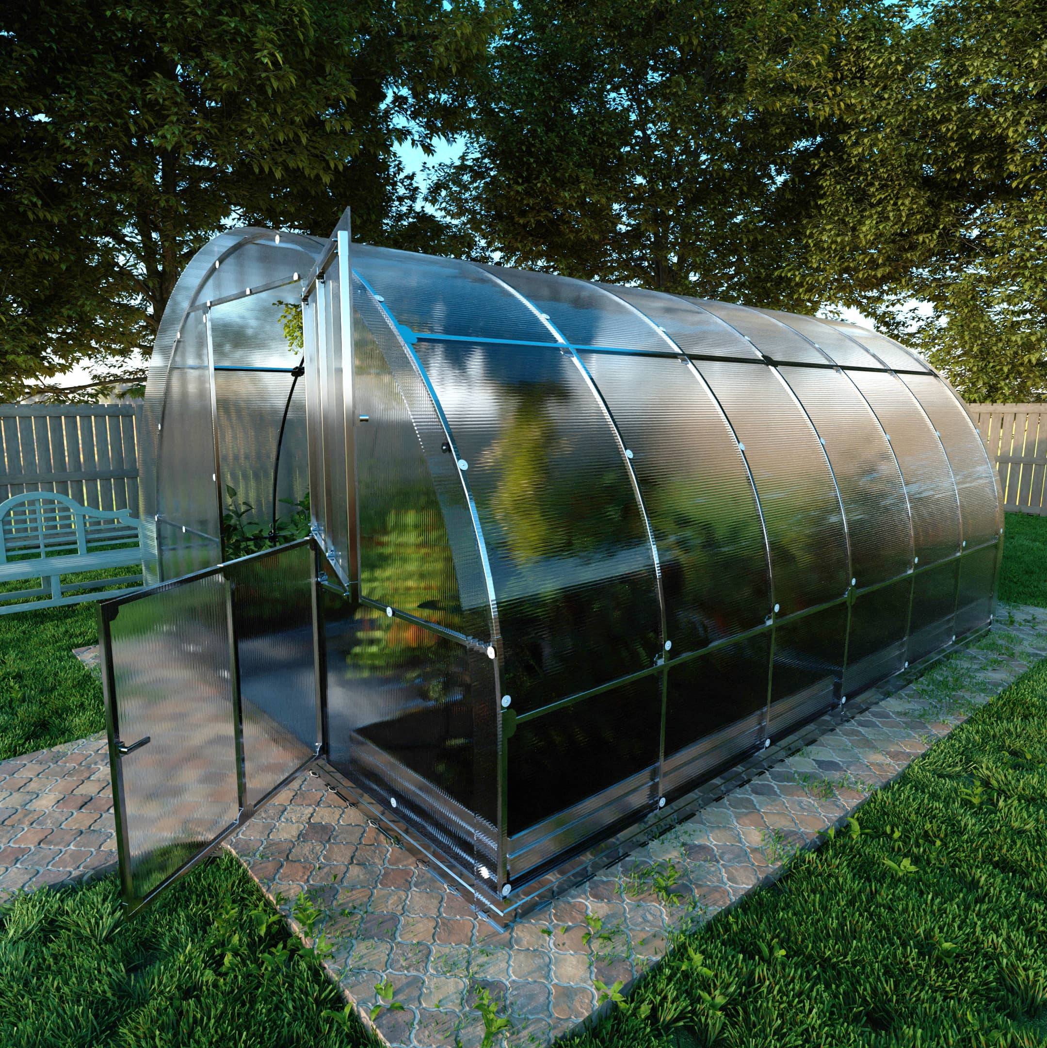 KLASIKA GREENHOUSES - Serre KLASIKA TUBE 3 x 4 m (12 m²), 4 mm avec revêtement en polycarbonate