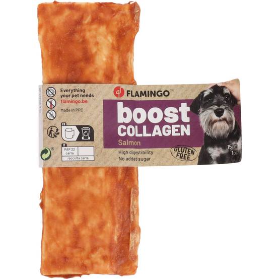 Flamingo - Friandises Boost Lanières avec Saumon & Collagène 30 g pour chien - Image 1