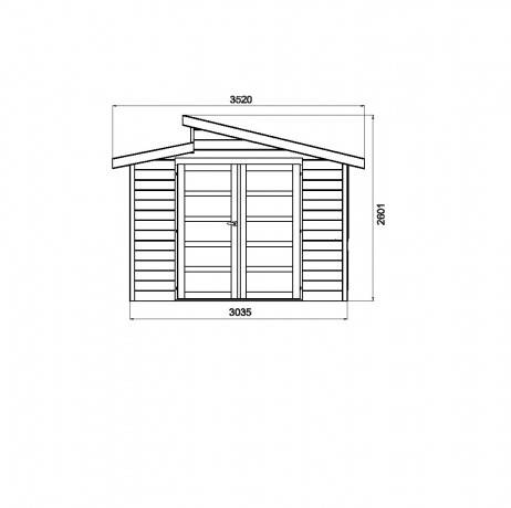 Abri de jardin MILANO en bois 8,58 m², Plancher Non - Imagen 4