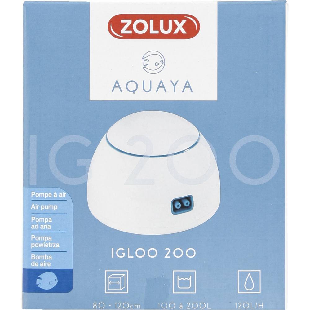 Zolux - Pompe à air igloo 200 blanc puissance 2.0 W débit max 120 L/H. pour aquarium. - Imagen 3