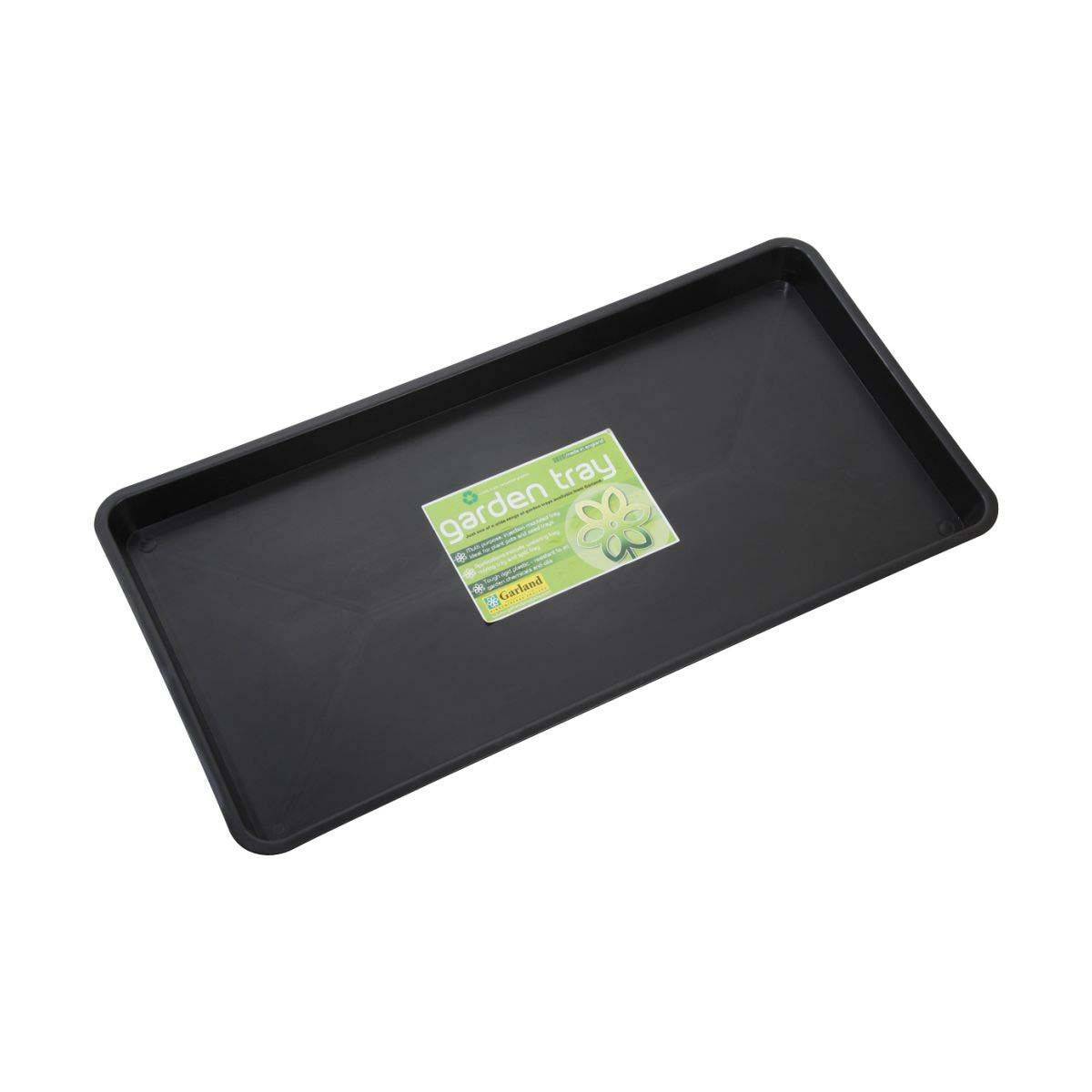 Garland - Plateau de jardin en polypropylène noir 79 x 40 x 5 cm - Image 1