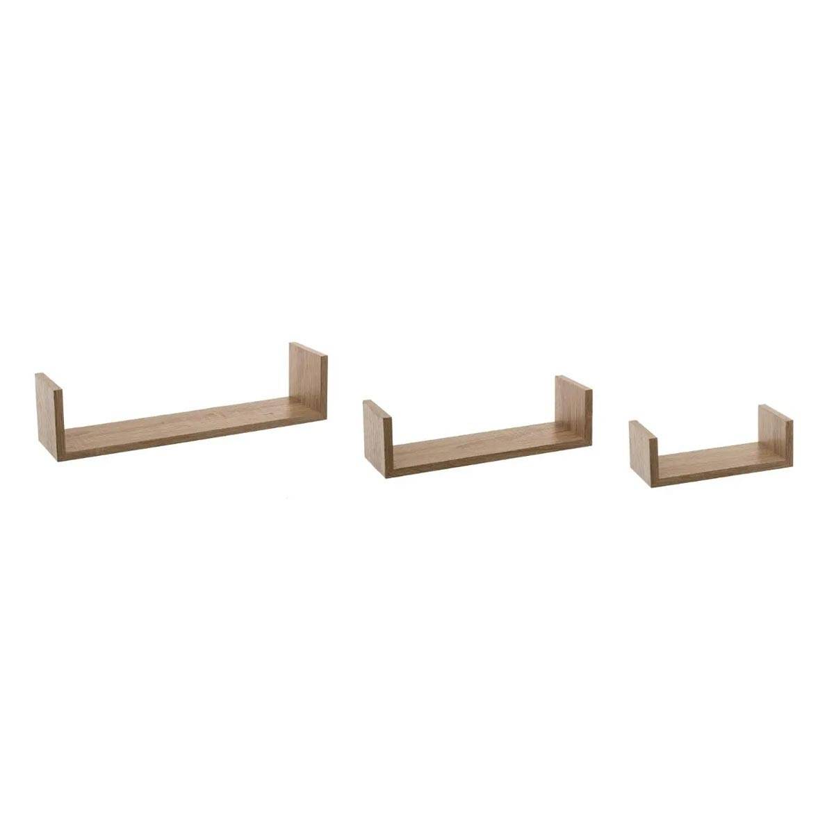 Lot de 3 Étagères Murales "Bord" 42cm Chêne Naturel - Image 1
