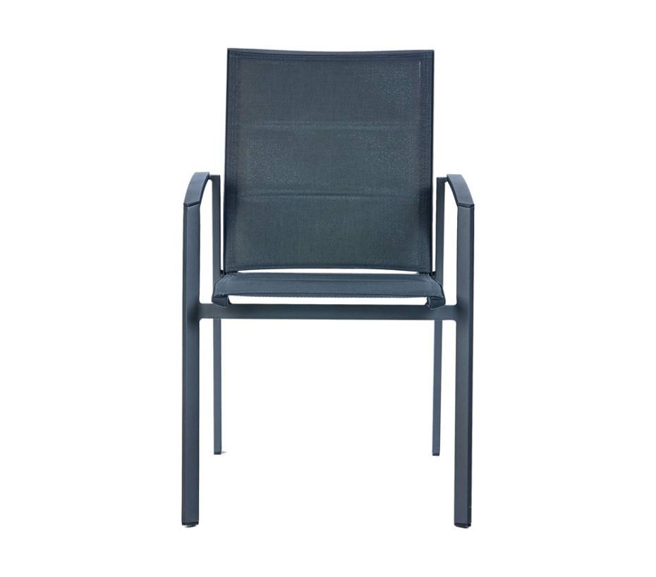 Ensemble table et chaises de jardin 8 places Chêne doré et Nuit Anthracite JULINEA - Imagen 5