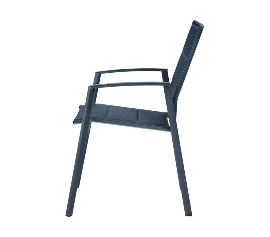 Ensemble table et chaises de jardin 8 places Chêne doré et Nuit Anthracite JULINEA - Imagen 4