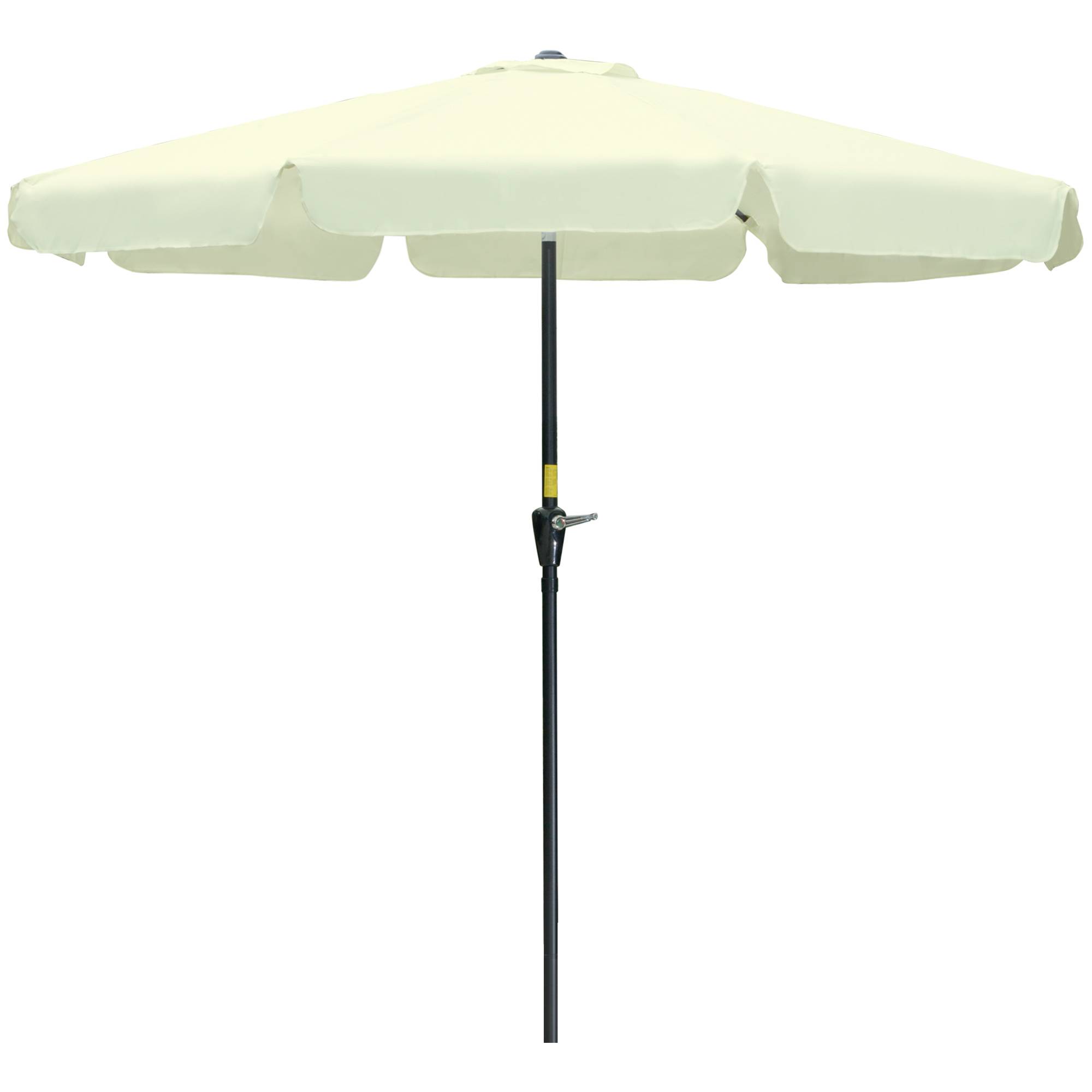 Parasol de jardin extérieur parasol inclinable rond Ø2,7 m avec manivelle - Polyester Beige fr257 - Image 2
