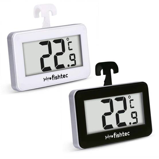 Fishtec - Lot de 2 thermomètres digitaux frigo et congélateur FISHTEC, écran LCD grand affichage, lecture °C, fixation magnétique, support ou crochet - Image 1