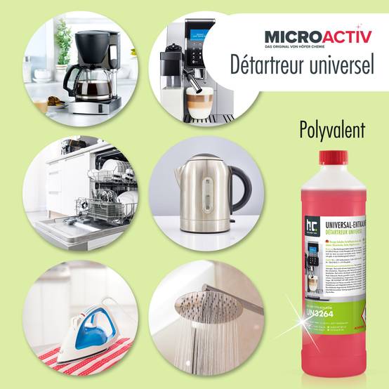 Détartrant universel Microactiv® avec indicateur de couleur pour machines à café entièrement automatiques en bidon de 5 L x 96 - Image 6
