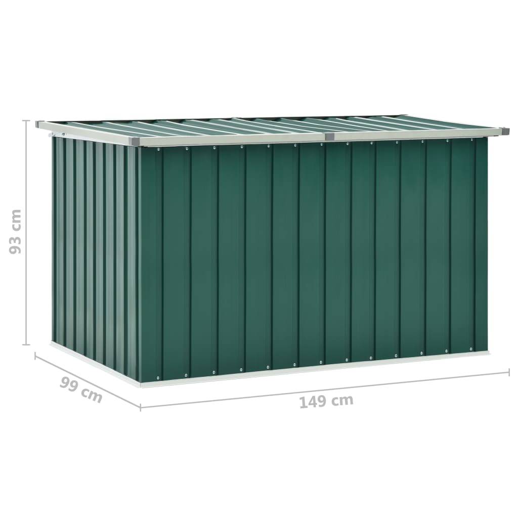 Helloshop26 - Coffre boîte meuble de jardin rangement vert 149 x 99 x 93 cm - Imagen 7