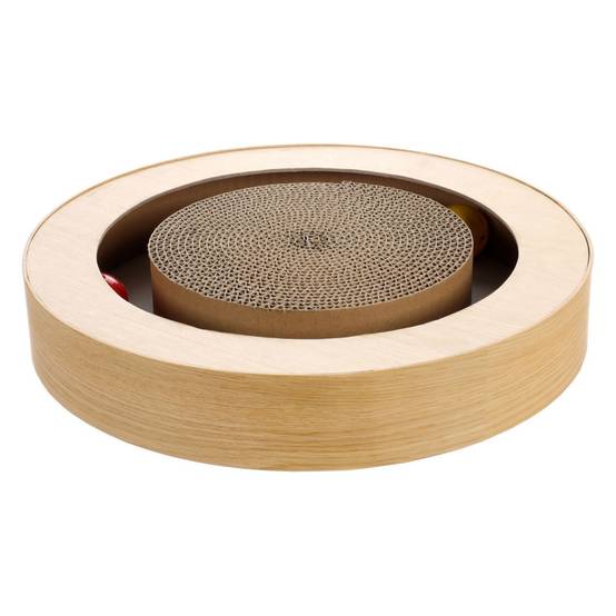 Griffoir jouet avec 2 balles, ø 35 x 5.5 cm, pour chat - Image 3