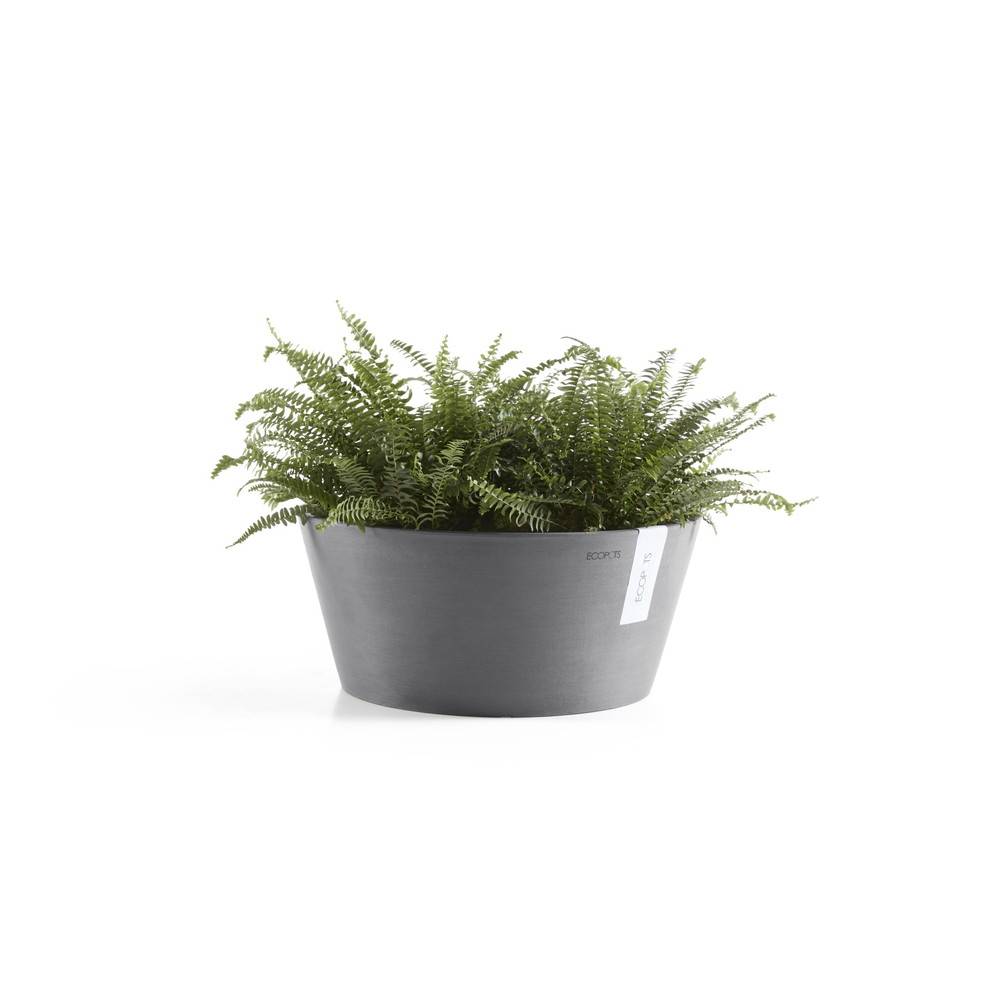 Ecopots - Pot Rond Frankfurt 40 Gris - Ø 41 x H. 18 cm - 16,4 L ECOPOTS - Imagen 1