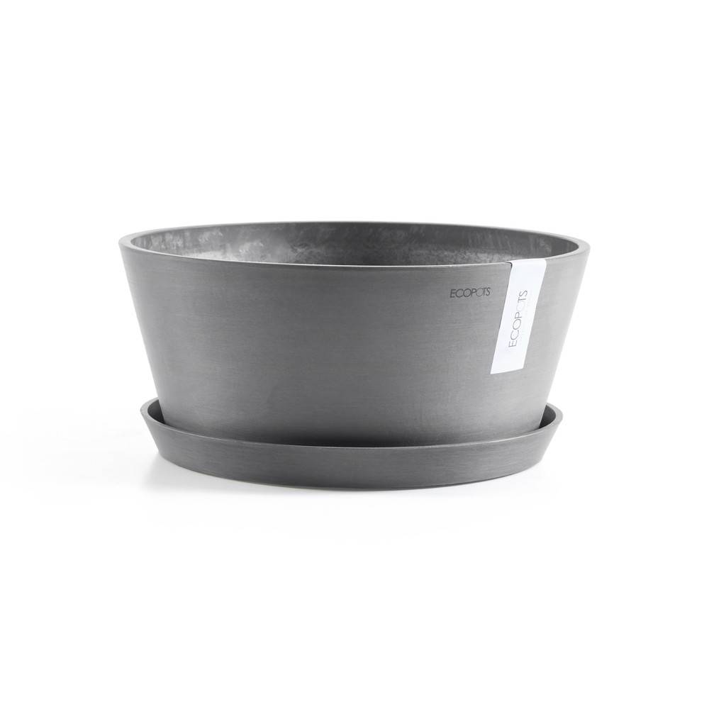Ecopots - Pot Rond Frankfurt 40 Gris - Ø 41 x H. 18 cm - 16,4 L ECOPOTS - Imagen 5