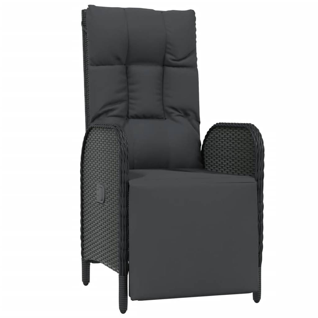 Vidaxl - Ensemble à manger de jardin avec coussins 3 pcs Noir vidaXL 3185059 - Image 6