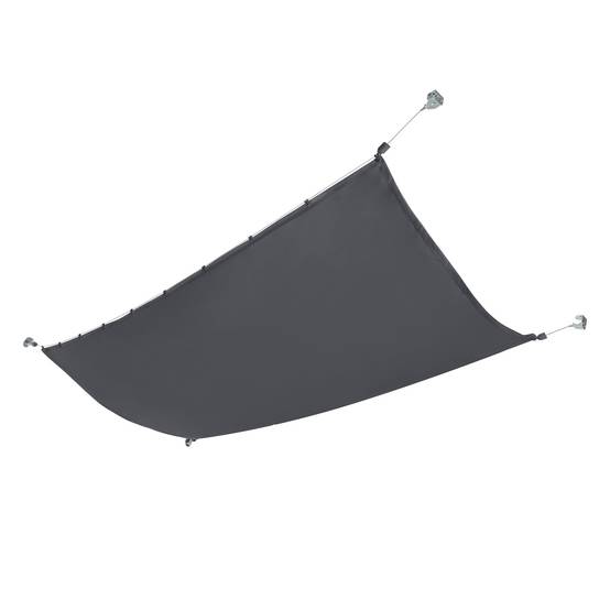 Helloshop26 - Voile d'ombrage rétractable spf 50 hydrofuge 140 x 270 cm gris foncé - Imagen 1