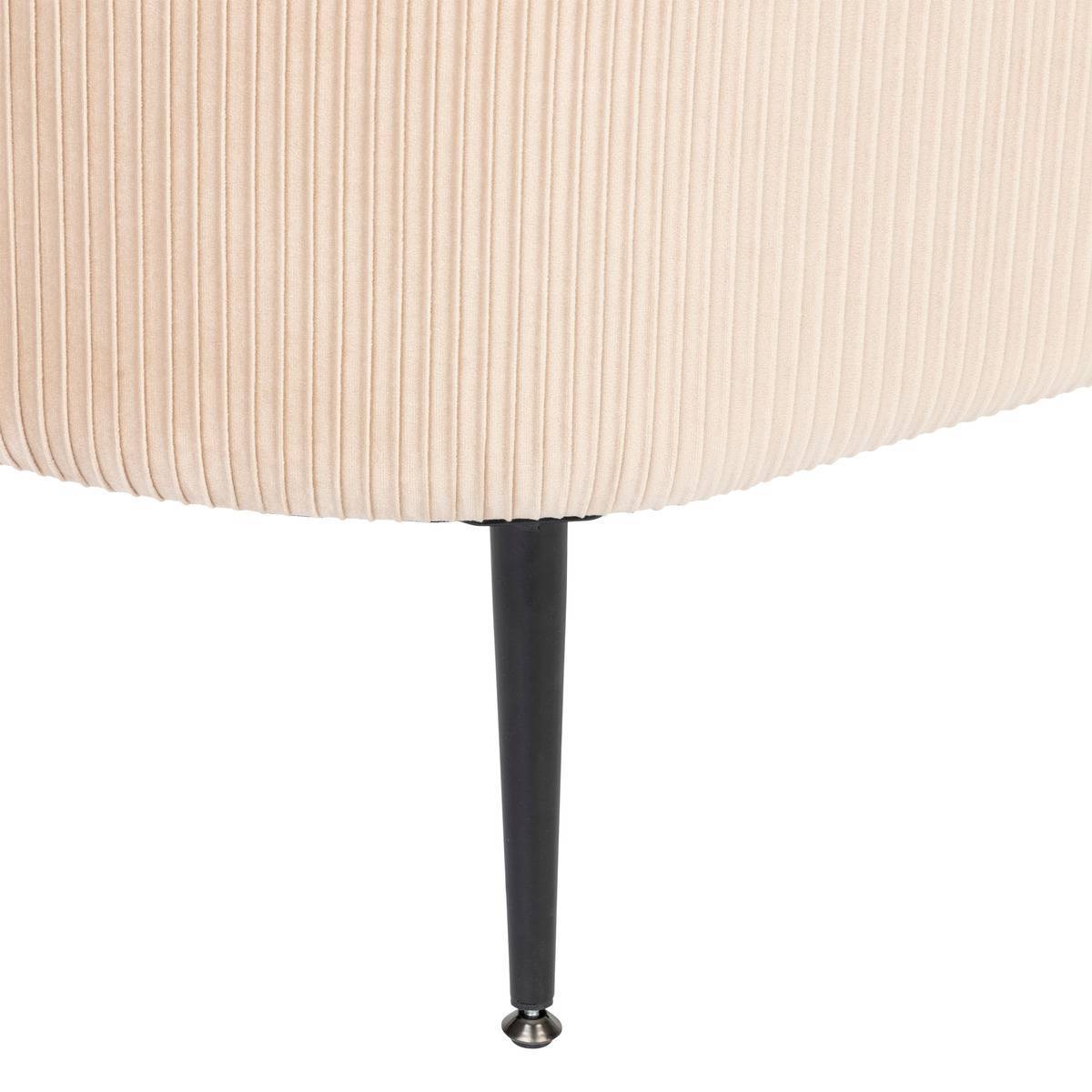 Atmosphera - Banc coffre velours Solaro beige 100x40cm - Atmosphera Créateur d'intérieur - Image 4