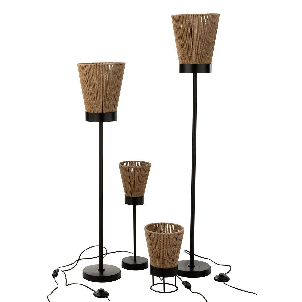 Lampadaire en Jute "Luna" 100cm Naturel - Image 4
